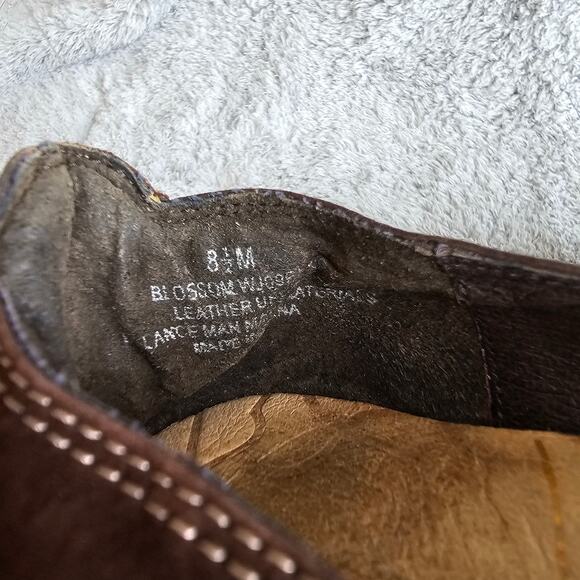 J41 Jambu Romance‎ Design Women's Blossom Suede Leather Pump Heels Sz 8.5 Brown - Picture 6 of 7